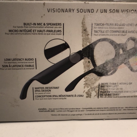 NEW [Razer] Anzu Bluetooth & Blue-light Gaming Smart Glasses/Sunglasses, Large - Picture 3 of 12